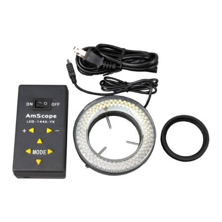 United Scope Llc. AmScope LED-144A LED Four-Zone Microscope Ring Light with Adapter LED-144A